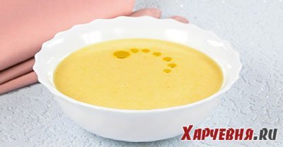 Суп-пюре из кукурузы молочной зрелости