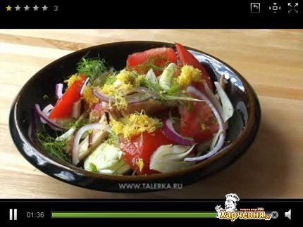 Видео рецепт: Салат из кальмаров
