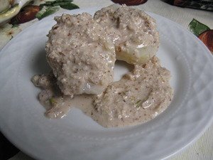 Ореховый соус к картошке в мундирах